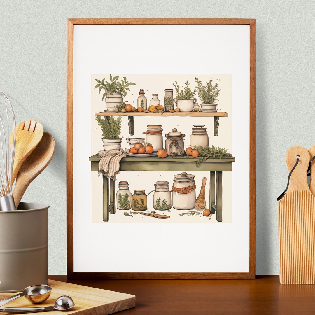 kitchen wall art set retro pie vintage printable... Retro Charm in Your Kitchen - Vintage Kitchen Poster, Nostalgic Wall ...