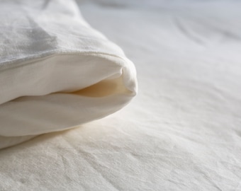 Linen fitted flat sheet in White or Natural. UK Double , UK King or UK Super King size. Washed linen bedding.