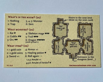 Dungeons & Business Cards - RPG auf einer Visitenkarte (5 Karten)
