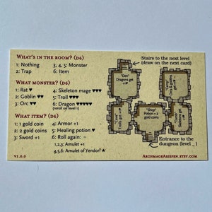 Dungeons & Business Cards: RPG op visitekaartje (5 kaarten)