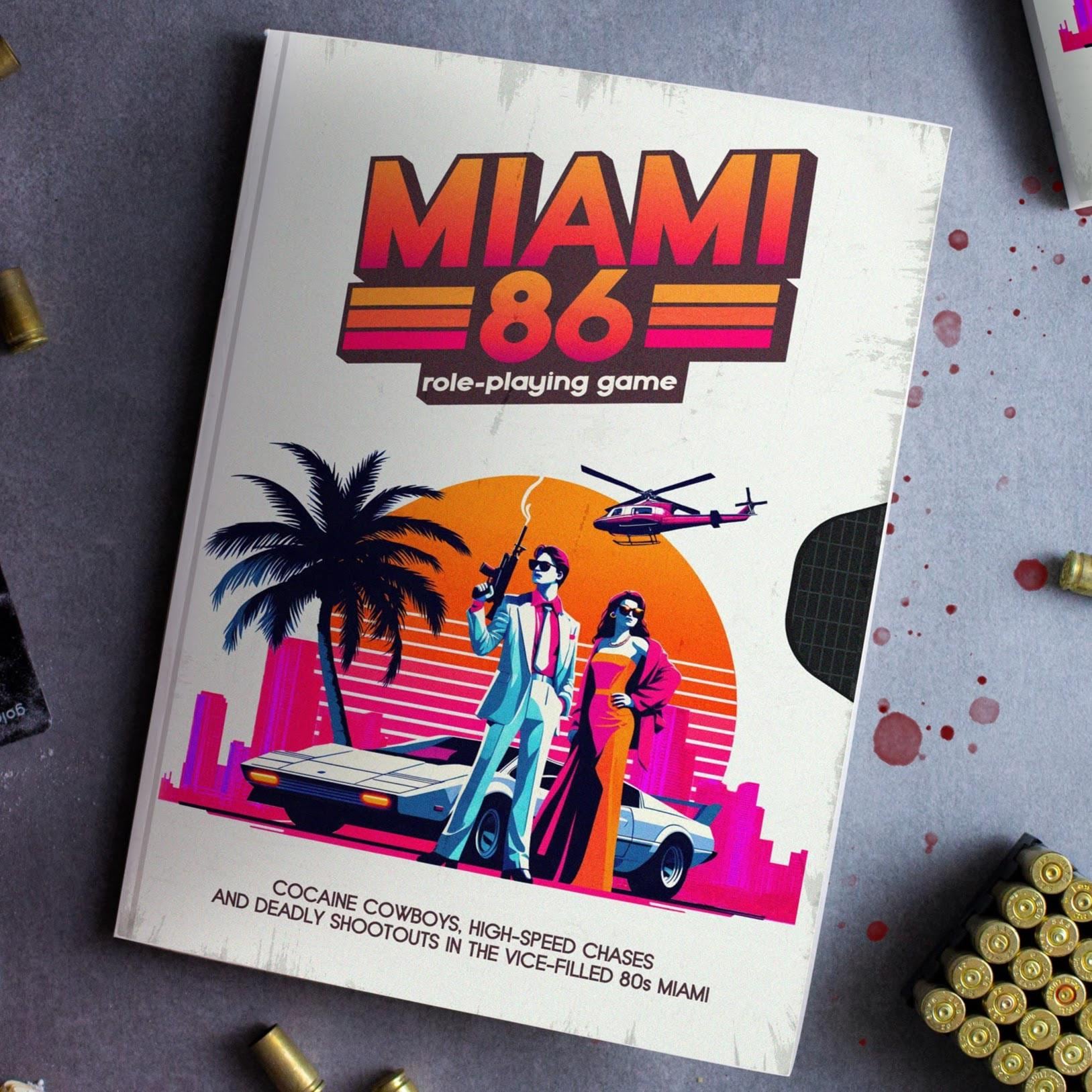 Miami 86 Role-playing Game – TTRPG Set in 80s Miami - Etsy, image size:1627x1626
