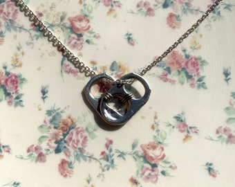 Heart can tab necklace