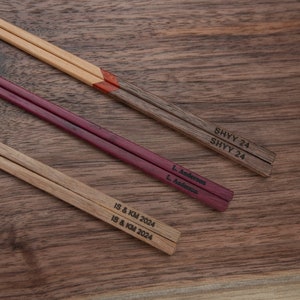 Custom Handmade Chopsticks with Personalized Engraving