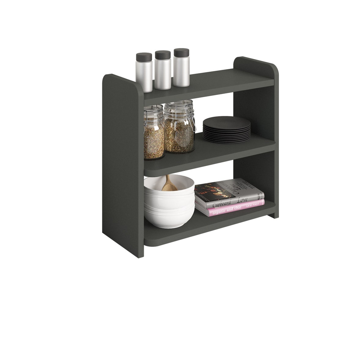 Kitchen Countertop Shelf Kitchen Stand Wooden Spice Rack Etsy UK