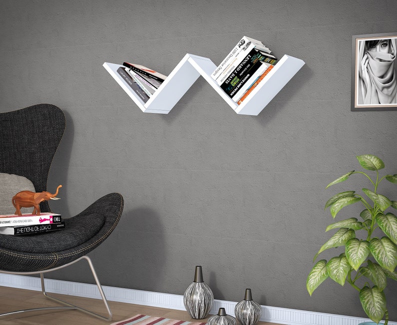 Floating Bookshelf Wall Decor Wall Bookshelf Hanging Etsy UK