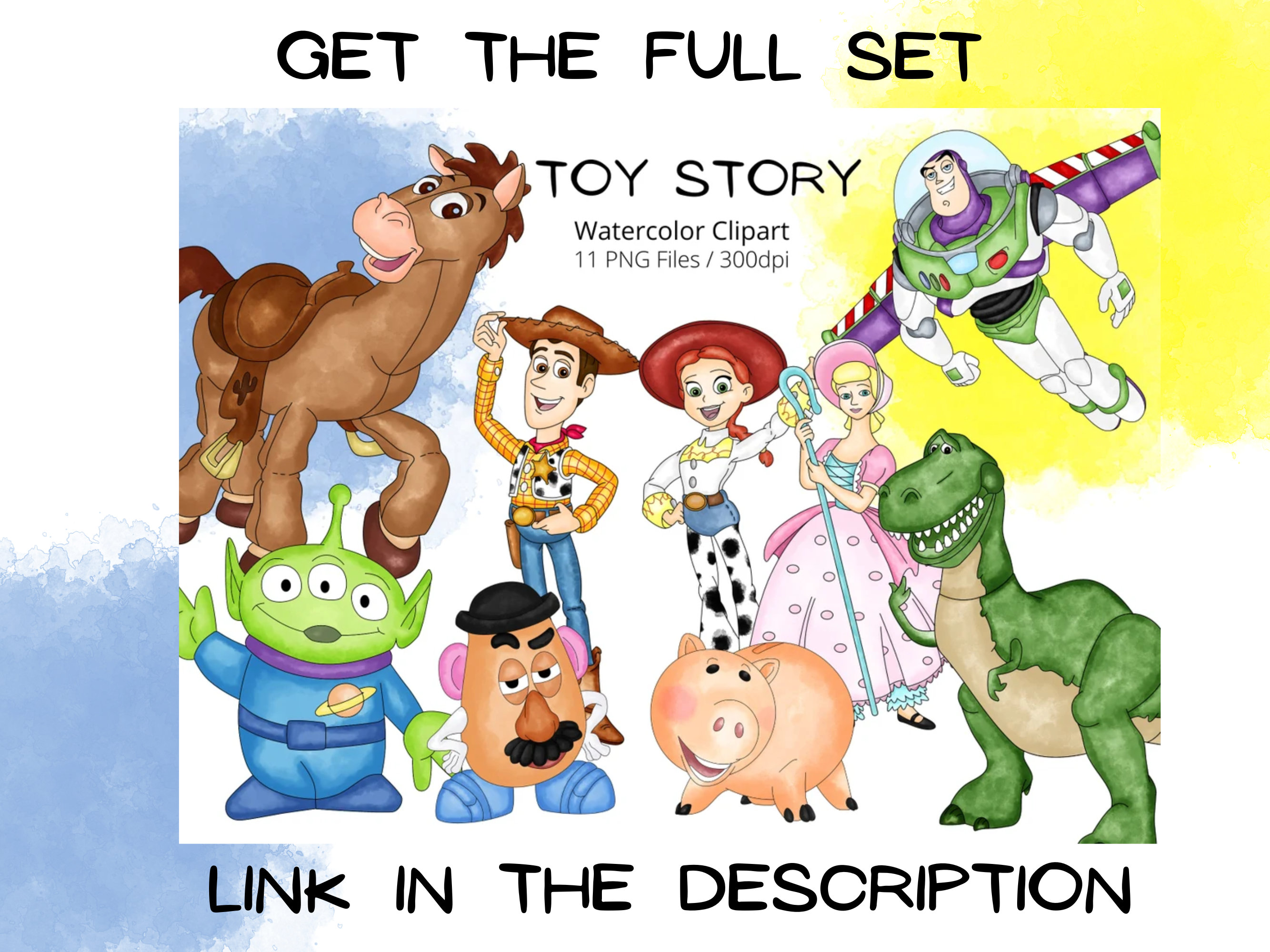 Jessie Toy Story PNG imágenes prediseñadas de acuarela Etsy México