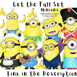 Vampire Minion Minions Hand Drawn Watercolor Clipart - Etsy