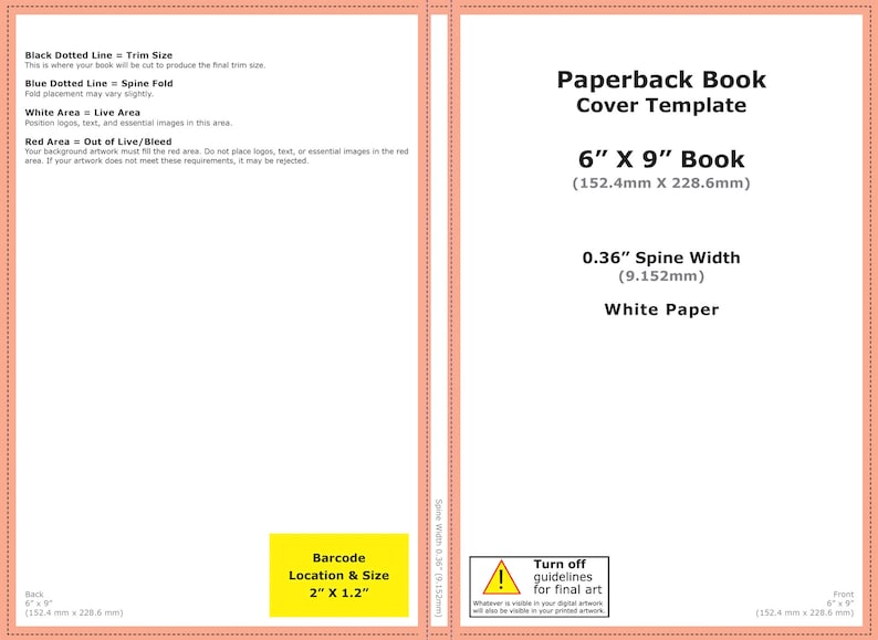 Amazon KDP Book Cover Template &amp; Simple Pages - Canva - Etsy