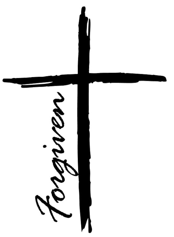 Forgiven Rugged Cross SVG - Etsy