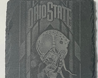 OSU Buckeyes slate coaster set.