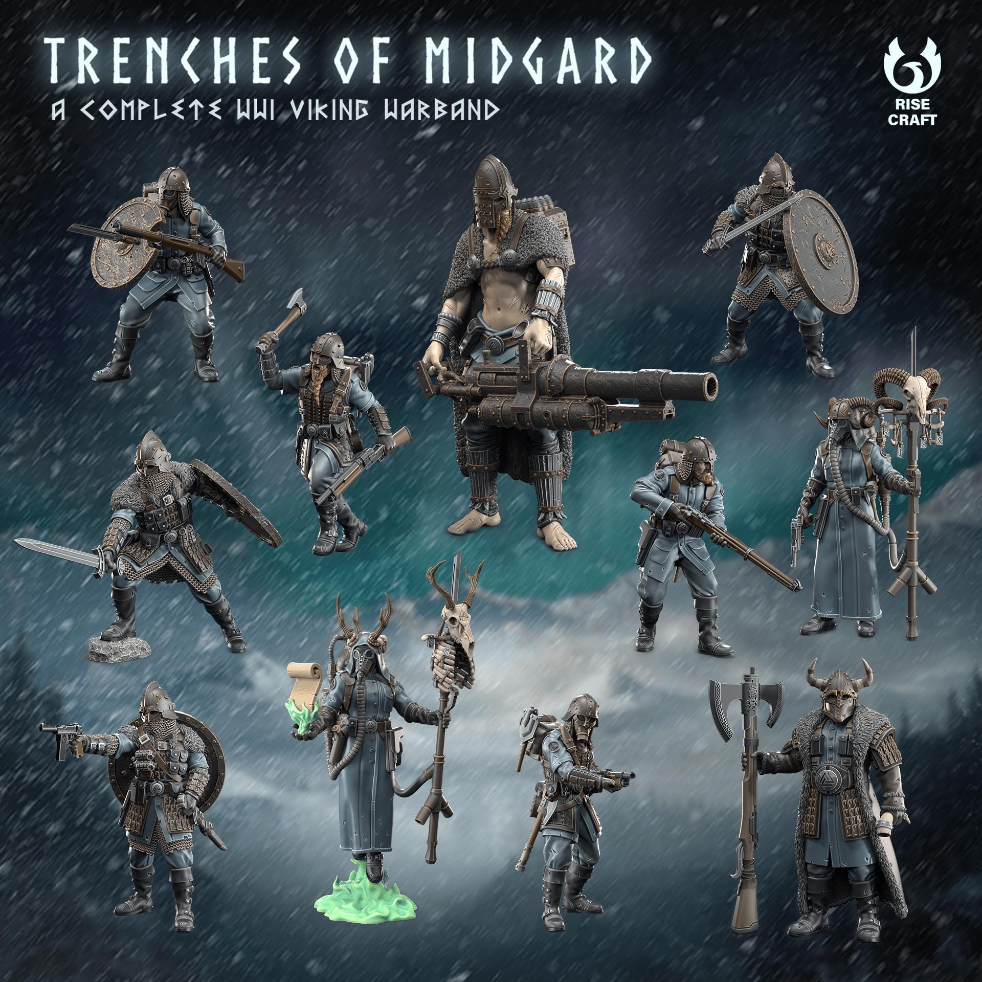 Trenches of Midgard Warband From Rise Craft * WITH SKALD *- Trench