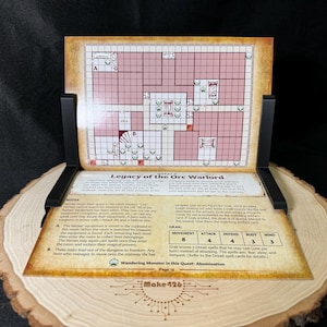 HeroQuest Quest book or book of Challenges stand