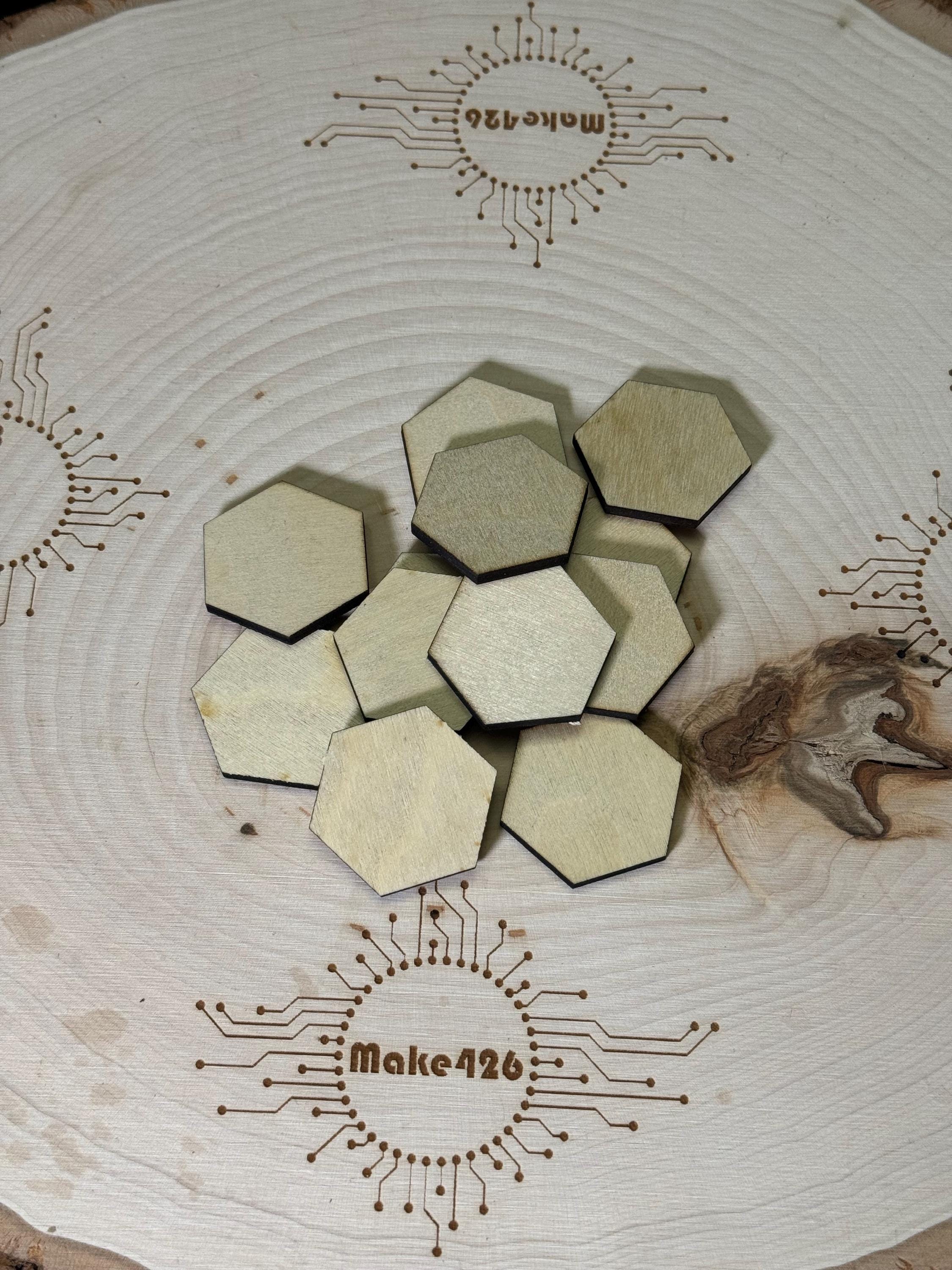 30x35mm Hexagonal Plain Plastic Bases – For Wargaming, Battletech – 10+ Pack