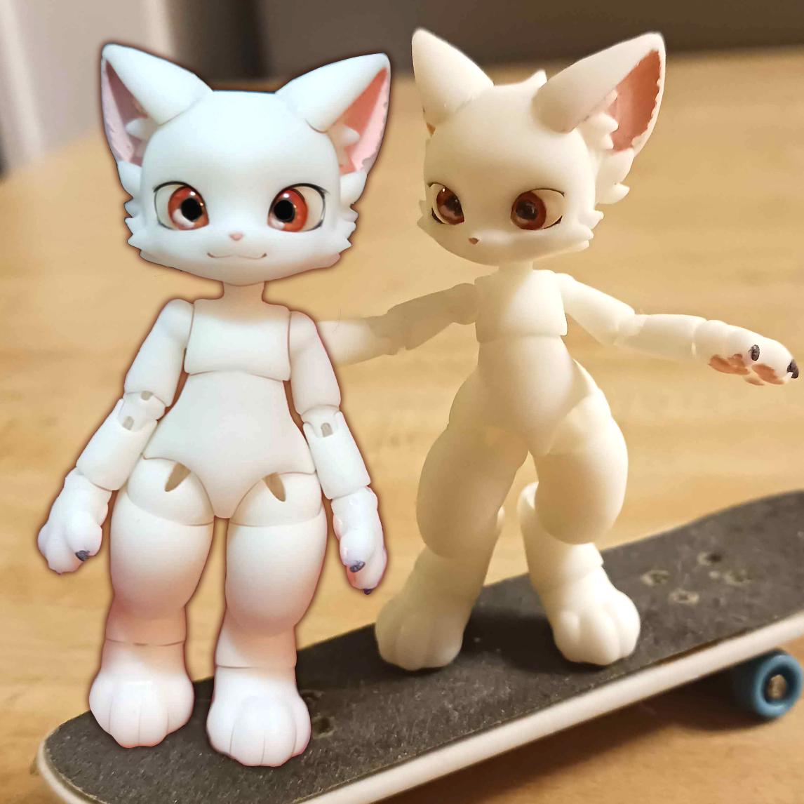 3d Printed Ball Jointed Cat Doll Anthro Bjd