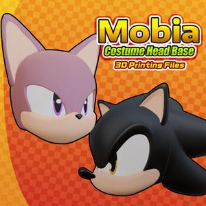 Shadow / Mobian Style Head for Cosplay, Costumes, & Fursuits [SET 1] - 3D model stl 3D print DIGITAL Download