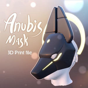 Ver. 2 - Cosplay Anubis Mask - 3D Print .stl File Download