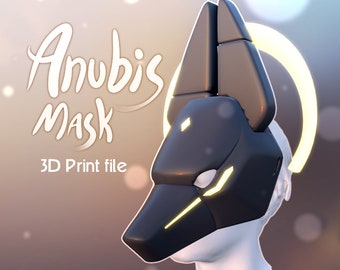 Ver. 2 - Cosplay Anubis Mask - 3D Print .stl File Download