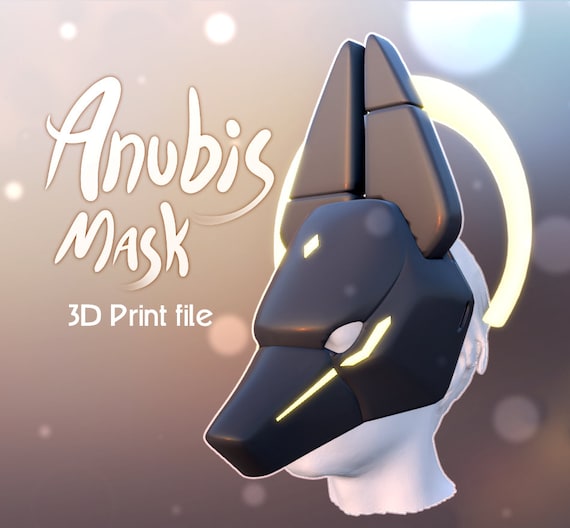 Ver. 2 - Cosplay Anubis Mask - 3D Print .stl File Download