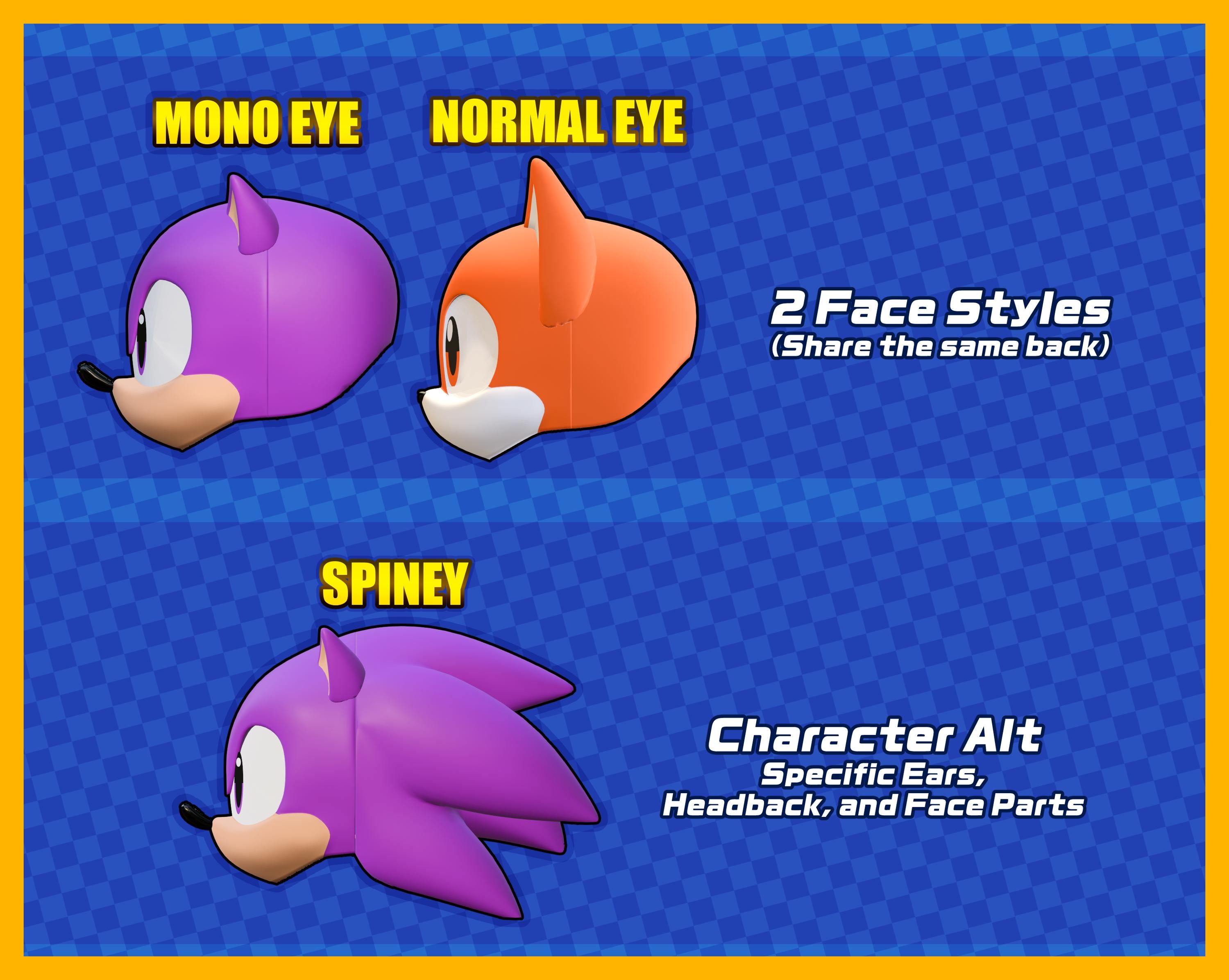 Mobian Style Costume Head Base: 3D Model STL (digital Download) - Etsy