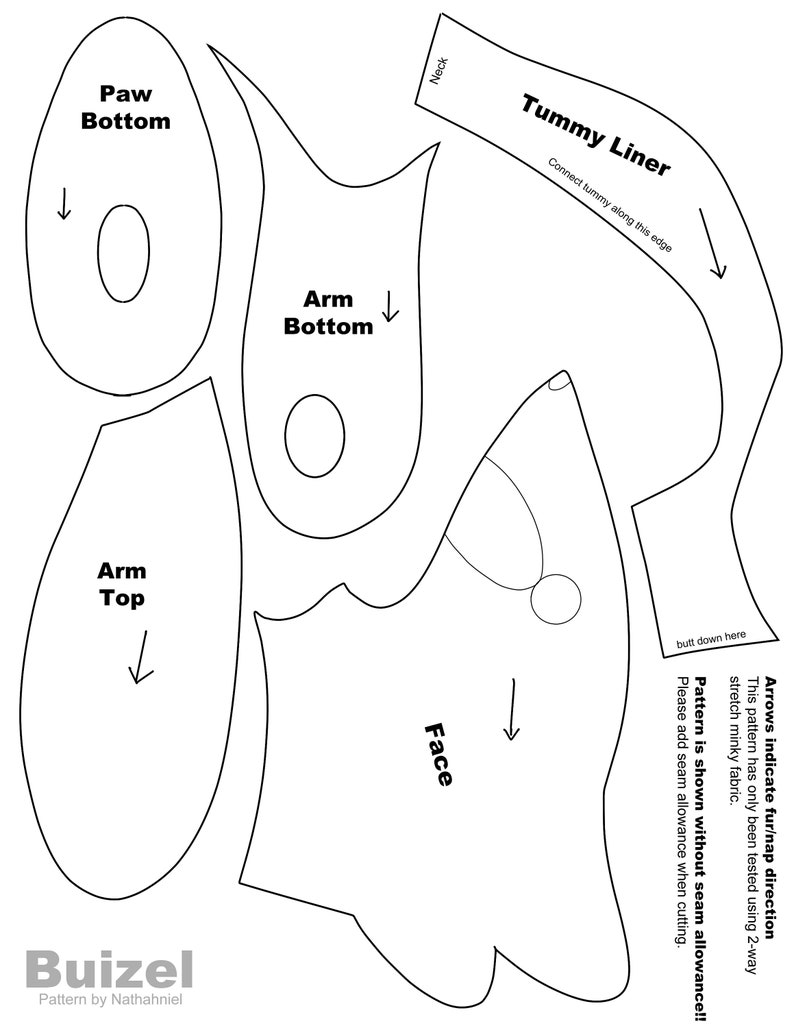 Buizel Sewing Pattern Etsy