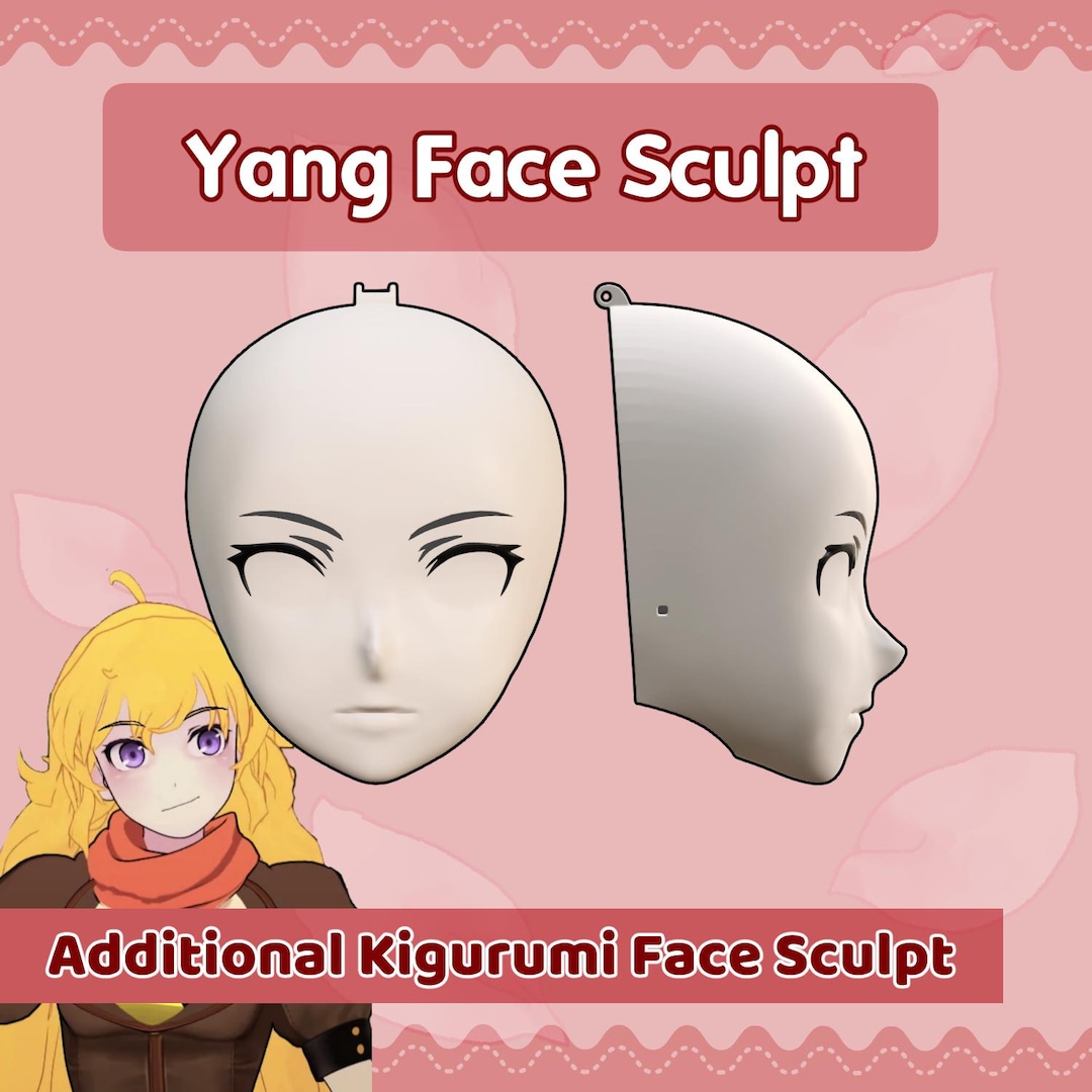 Yang Clamshell Kigurumi Mask Cosplay: 3D Printing .STL File (digital ...