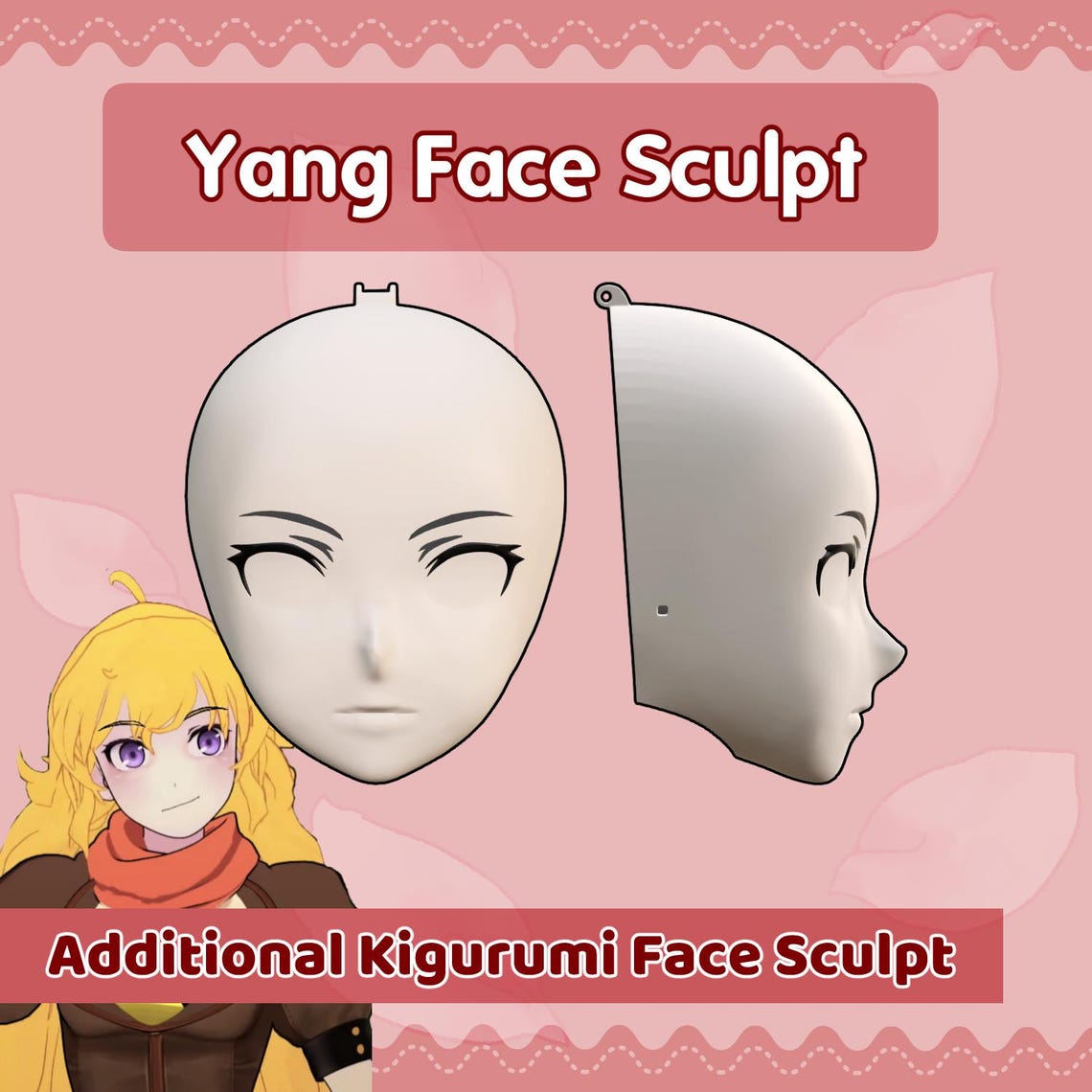 Yang Clamshell Kigurumi Mask Cosplay: 3D Printing .STL File (digital ...
