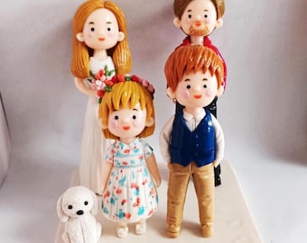 Personalized Family Portrait Figurine: Handmade Custom Keepsake