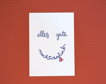 All the best retrospective birthday card postcard birthday greeting card