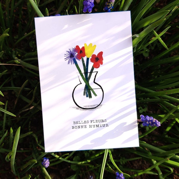 Belles fleurs postcard, the feel-good postcard