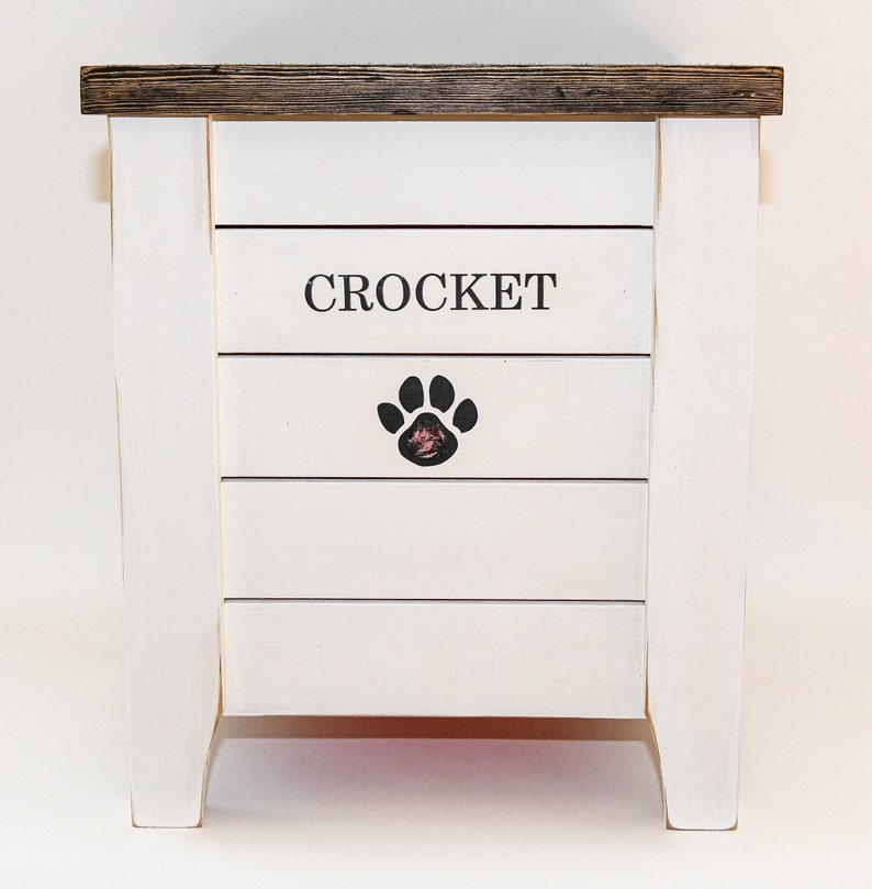 Farmhouse Style Wooden Dog Food Storage Bin Large Custom Dog Etsy