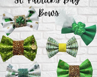 Noeud papillon ou noeud pour cheveux de la Saint-Patrick FURbuleux, chien, chat, animal de compagnie, occasion spéciale,