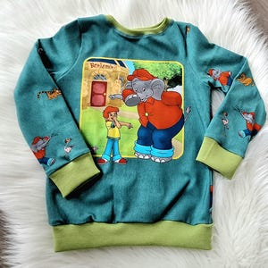Benjamin Blümchen Pullover, Größe 98-104 für kleine Kinder, Kinder, Junge und Mädchen Langarmshirt
