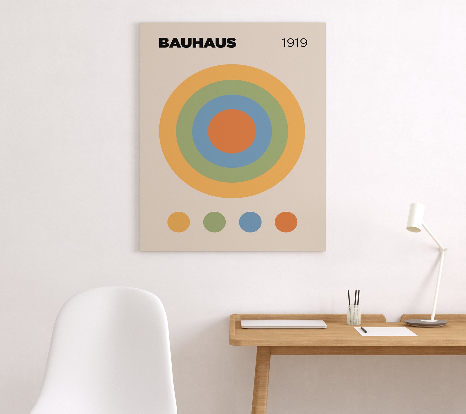 Bauhaus Orange Colours Tunnel Exhibition Poster Bauhaus Wall Etsy