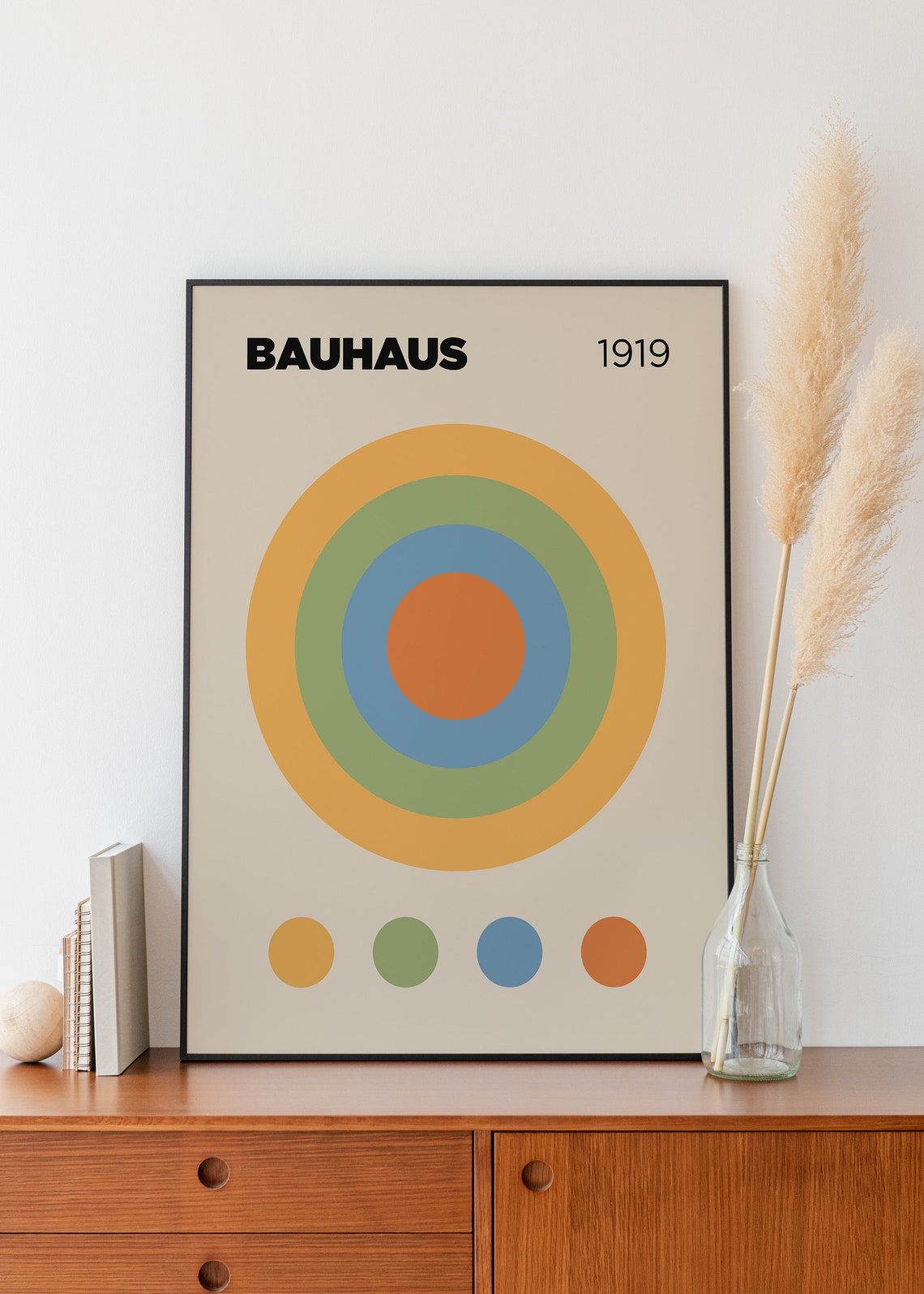 Bauhaus Orange Colours Tunnel Exhibition Poster Bauhaus Wall Etsy