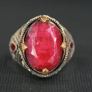 Natural Paraiba Stone 925 Sterling Silver Handmade Ring