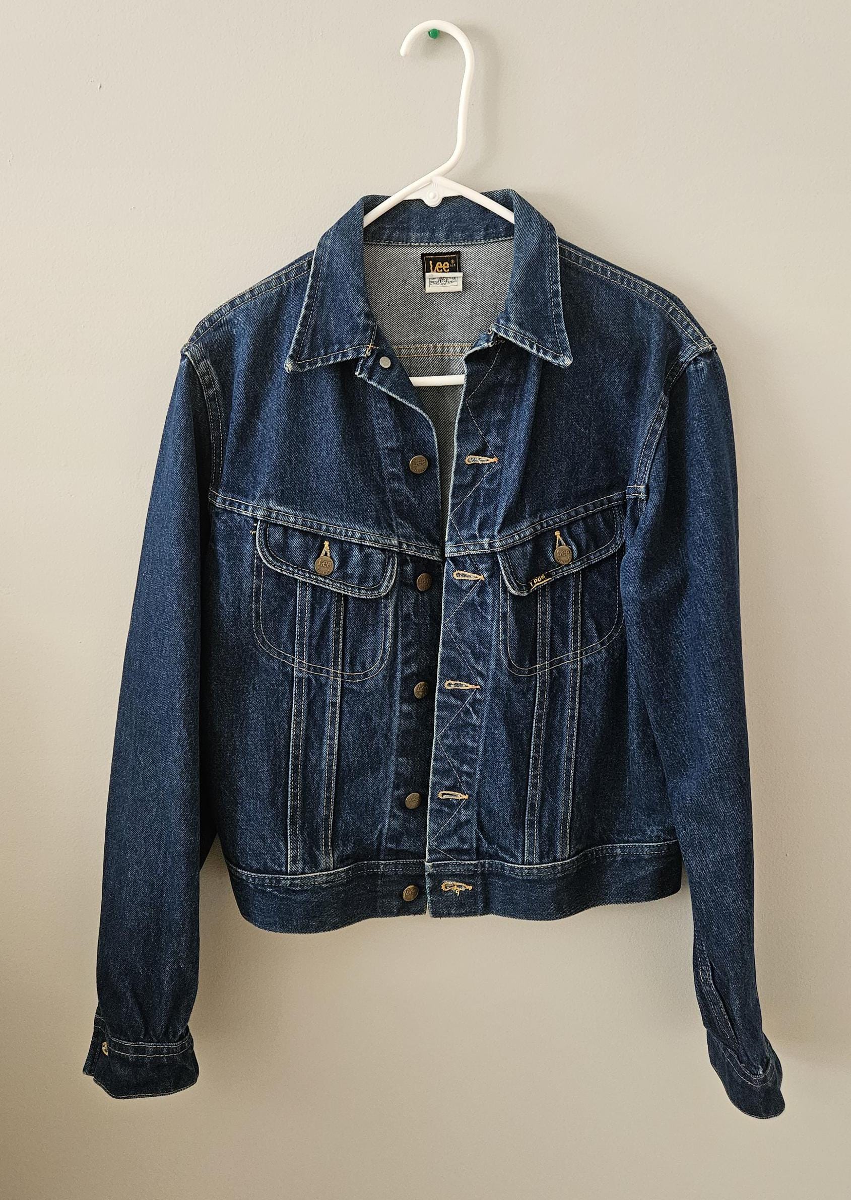 ポパイ 70s Lee 101-J 40 REGULAR Large 1970s Lee Mens Denim Jacket Pockets Distressed 101-J