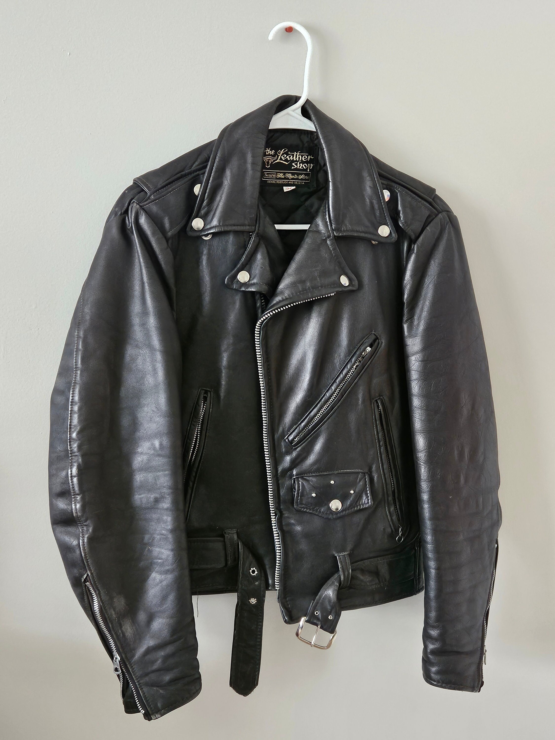 The leather shop sears biker jacket sale