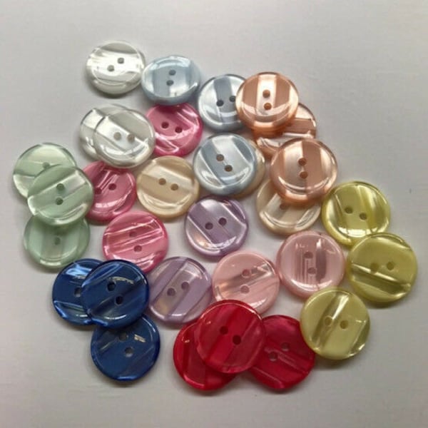 Variegated Baby Buttons Various Colours available Sizes 13mm, 15mm and 18mm Perfect for all knitted and Baby clothes, Crafting Packs of 10