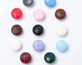 Football, Leather Look Shank Button 12 Colours 15mm, 18mm, 20mm, 23mm and 25mm Baby Knits Clothes Sold in Packs Of 10 Buttons