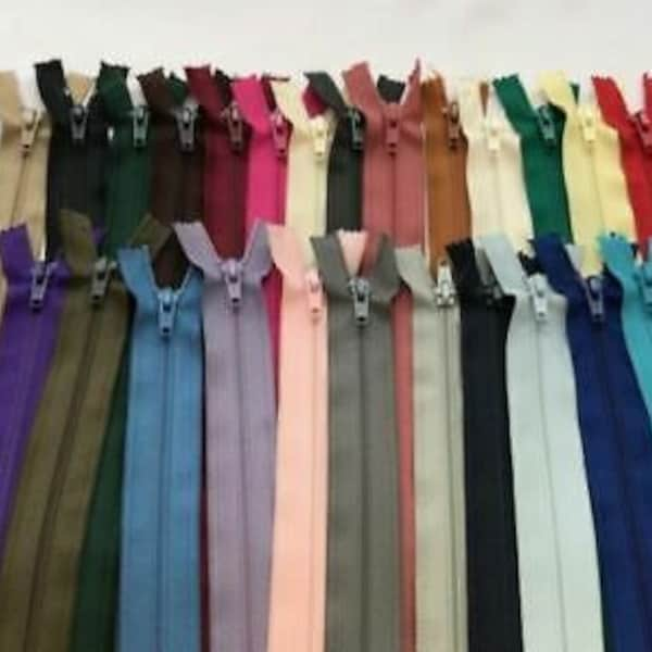 Fermetures éclair en nylon 27 couleurs Vestes Cardigans Vêtements 20 à 30 pouces No5