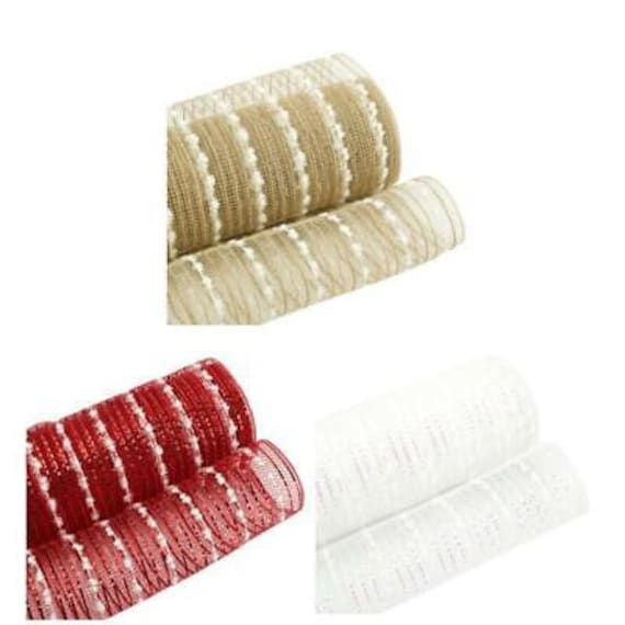 Bobble Deco Mesh 25 Cm X 9,1 M Realizzazione Di Ghirlande In - Foto 9