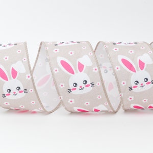 Lapin de Pâques naturel avec fil, 63 mm de largeur de ruban Différentes longueurs disponibles Artisanat, Pâques de printemps