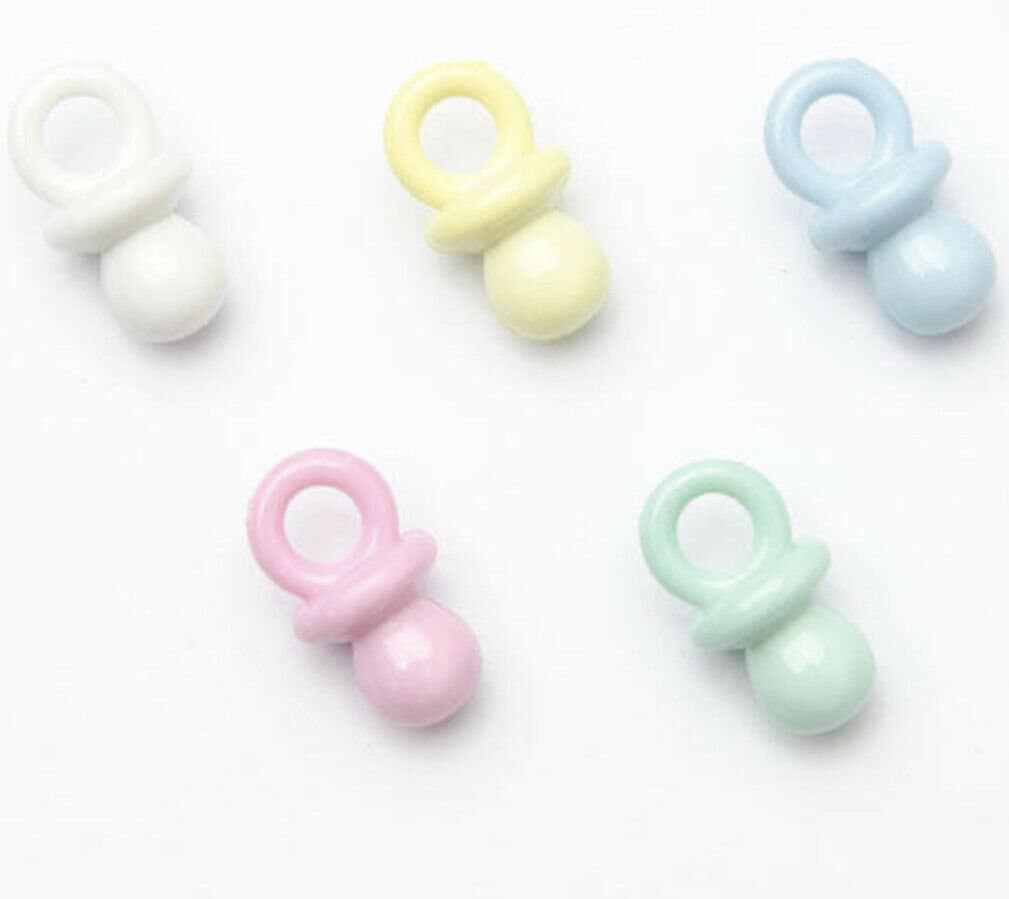 Dummy Button Image Cute Baby Dummy Button 20mm X 12mm, 5 Colours White, Blue, Mint, Pink ...
