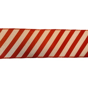 Snoepriet snoer/streep rood/wit kerstlint 63 mm breed Verschillende lengtes beschikbaar 1 m, 3 m, 5 m en 9,1 m op volledige rol Knutselen, Kerstmis