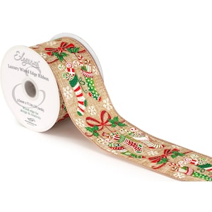 Natuurlijk kerstsok met snoer 63 mm breed Diverse lengtes beschikbaar 1 m, 3 m en 5 m Crafts, Christmas, Oaktree Brand