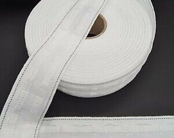50 mm 2 &quot;Breite Polyester Vorhangkopfband, Bleistiftfalte 1 m, 3 m, 5 m, 10 m und 20 m Länge erhältlich