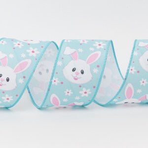 Lapin de Pâques bleu avec fil Ruban de 63 mm de largeur Différentes longueurs disponibles Travaux manuels, Pâques de printemps