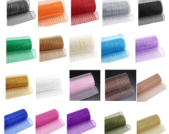 Bobble Deco Mesh 25 Cm X 9,1 M Realizzazione Di Ghirlande In - Foto 13