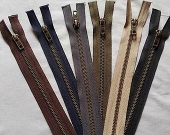 Metall-Messing-Reißverschlüsse mit offenem Ende, 6 Farben, Jacken, Strickjacken, 55,9 cm bis 76,2 cm, Nr. 5, Gewicht