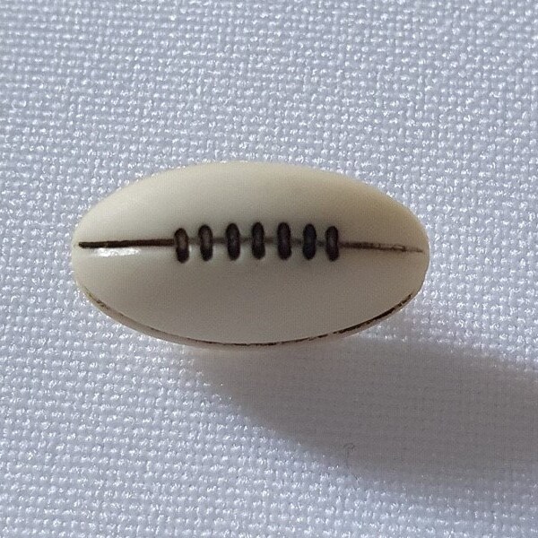 Rugby Ball Shank Buttons Various Quantity 18mm Knitting Clothes Crafting Sold in Packs of 10 buttons